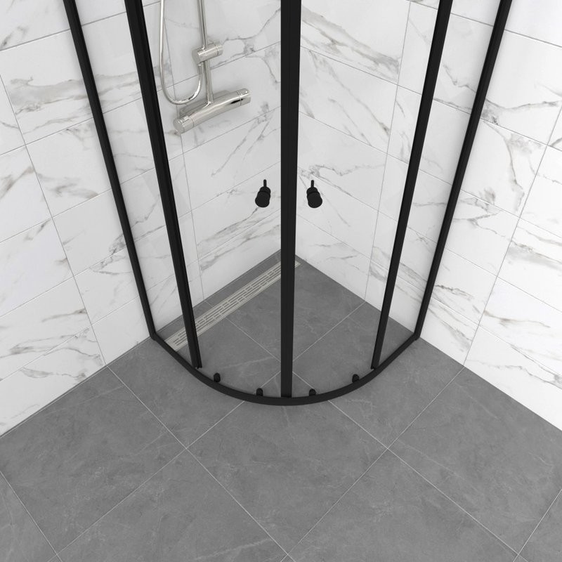 Душевой уголок Triton Альфа-Блэк Щ0000077856 80x80 см, профиль черный матовый