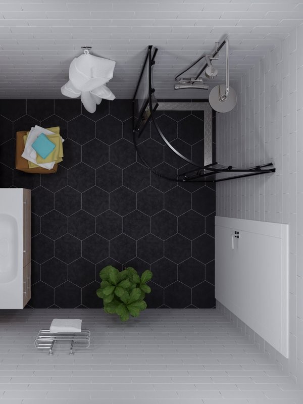 Душевой уголок Triton Альфа-Блэк Щ0000077856 80x80 см, профиль черный матовый