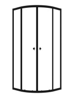 Душевой уголок Triton Альфа-Блэк Щ0000077856 80x80 см, профиль черный матовый