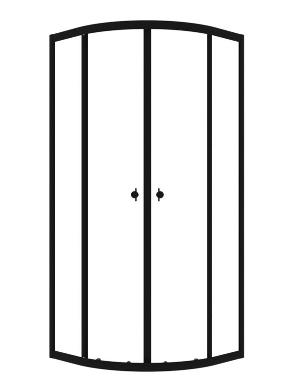 Душевой уголок Triton Альфа-Блэк Щ0000077856 80x80 см, профиль черный матовый