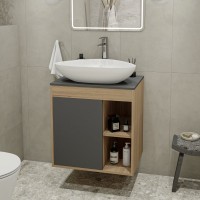 Тумба с раковиной Teymi Nura 60 дуб эврика, матовый графит, раковина Ellie 60