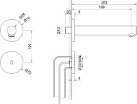 Смеситель для раковины Timo Saona 2373/17SM С ВНУТРЕННЕЙ ЧАСТЬЮ, золото матовое