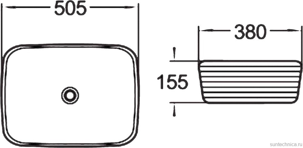 Накладная раковина SantiLine SL-1060