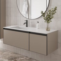 Тумба под раковину без столешницы Armadi Art Quatro 2 120 daphne, профиль anthracite