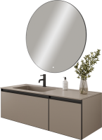 Тумба под раковину без столешницы Armadi Art Quatro 2 120 daphne, профиль anthracite