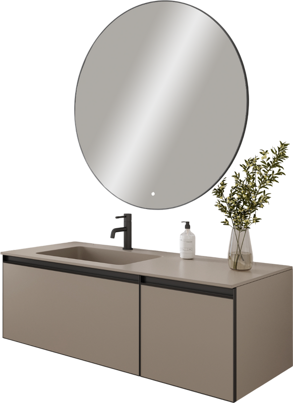 Тумба под раковину без столешницы Armadi Art Quatro 2 120 daphne, профиль anthracite