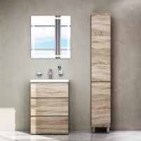 Тумба с раковиной AM.PM Gem S 60 напольная, светлый дуб