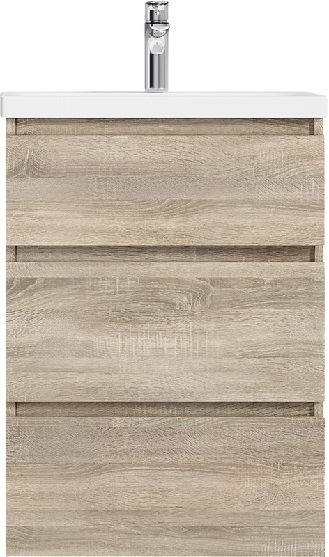 Тумба с раковиной AM.PM Gem S 60 напольная, светлый дуб