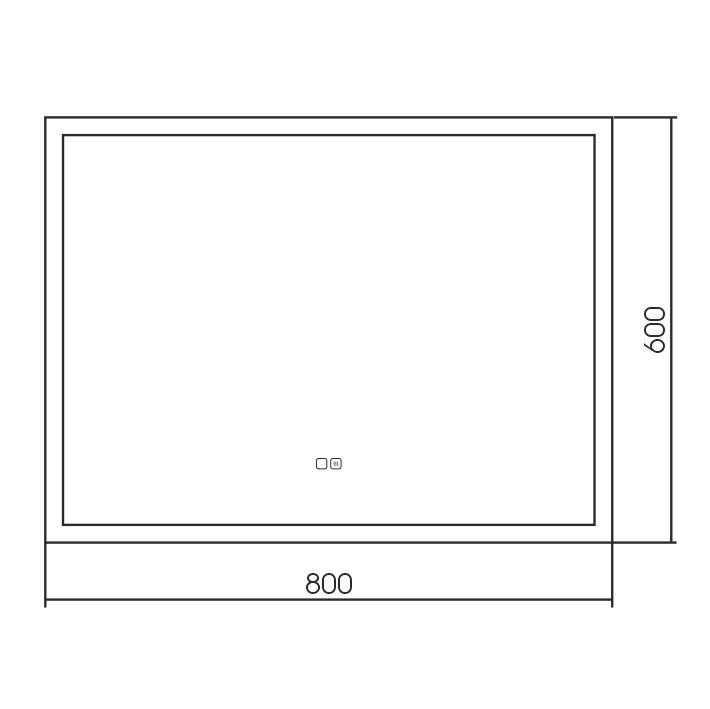 Зеркало в ванную AQUAme 80x60