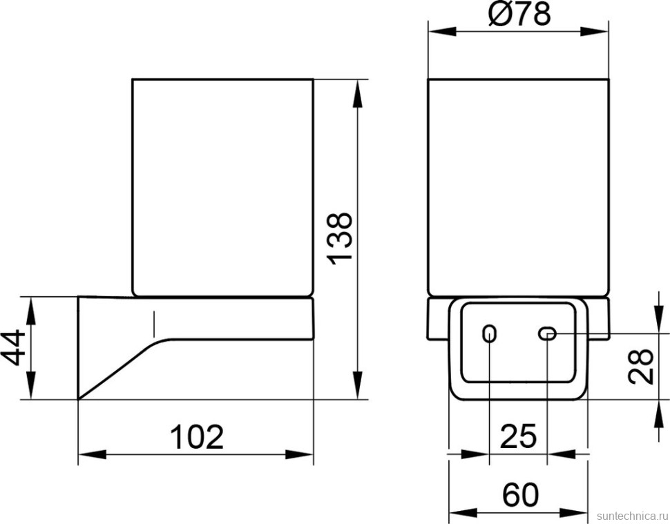 Стакан для ванной Keuco Aveno 14650 настенный, хром