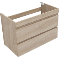 Тумба под раковину без столешницы Aquanet Нота new 90 подвесная, дуб светлый