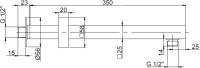 Кронштейн для верхнего душа Paini 50PZ745QQ35