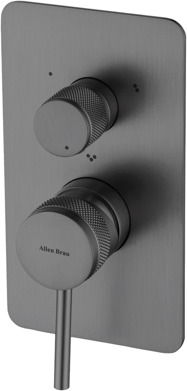 Встраиваемый смеситель для душа и ванны Allen Brau Priority 5.31A11-MG С ВНУТРЕННЕЙ ЧАСТЬЮ, брашированный графит