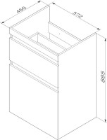 Мебель для ванной комнаты AM.PM X-Joy 60 L под узкую стиральную машину