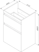 Мебель для ванной комнаты AM.PM X-Joy 60 L под узкую стиральную машину Мебель для ванной комнаты AM.PM X-Joy 60 L под узкую стиральную машину