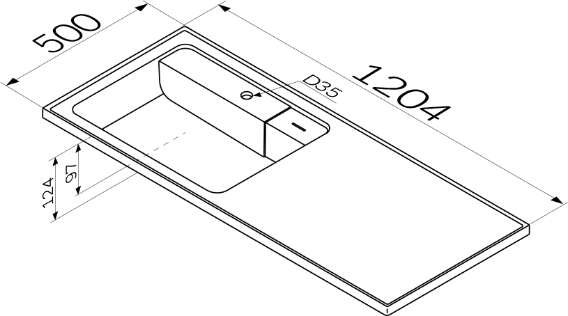 Мебель для ванной комнаты AM.PM X-Joy 60 L под узкую стиральную машину