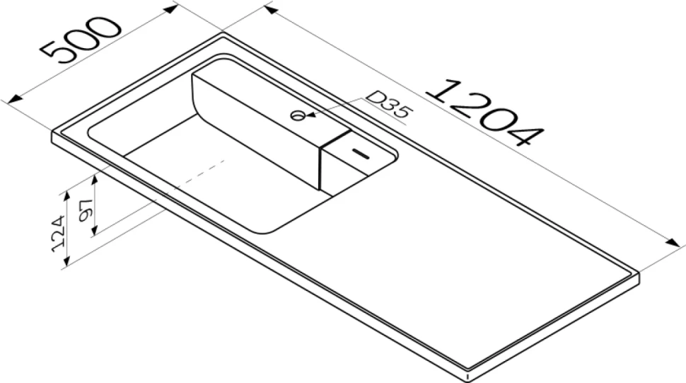 Мебель для ванной комнаты AM.PM X-Joy 60 L под узкую стиральную машину