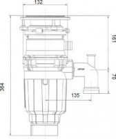 Комплект Мойка Florentina Липси 600 антрацит + Измельчитель Bone Crusher BC 610-AS