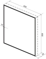 Зеркало Wellsee 7 Rays’ Spectrum 65х65 с подсветкой, черное