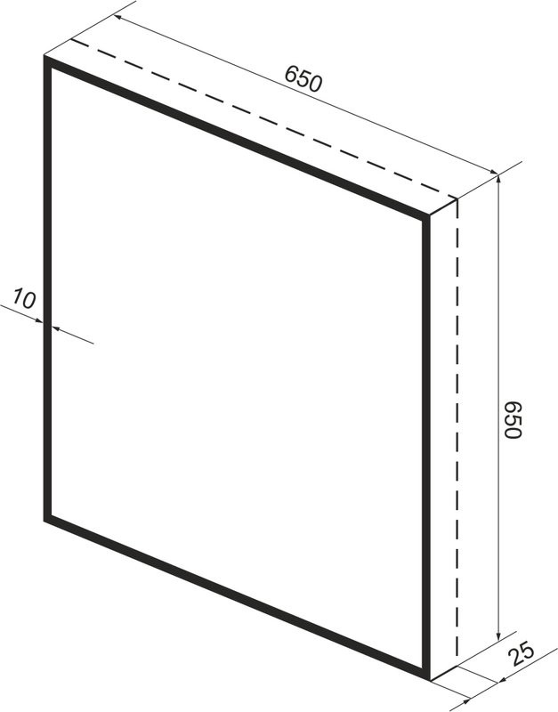 Зеркало Wellsee 7 Rays’ Spectrum 65х65 с подсветкой, черное