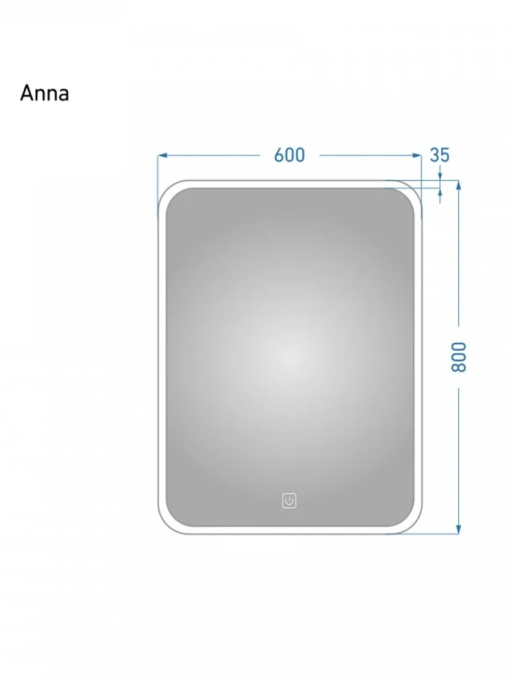Зеркало Alavann Anna 60x80 с подсветкой
