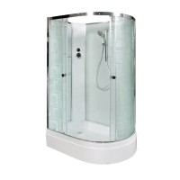 Душевая кабина DTO D EM2712LN профиль хром, стекло матовое с узором