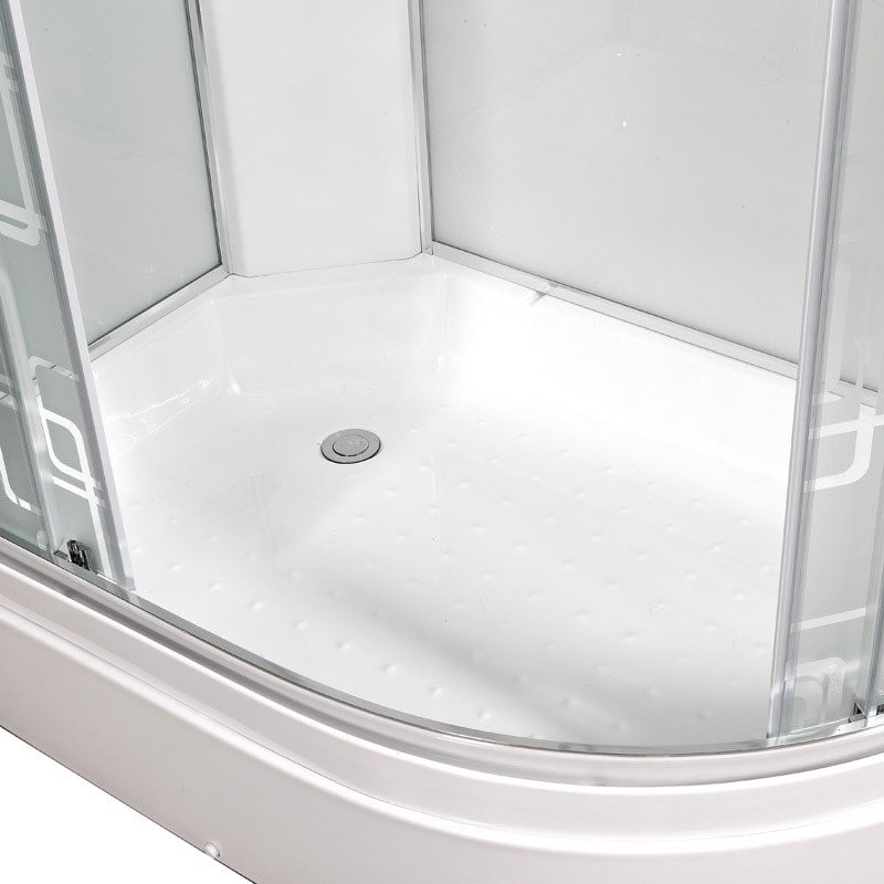 Душевая кабина DTO D EM2712LN профиль хром, стекло матовое с узором