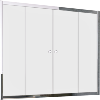 Шторка на ванну Vegas Glass Z2V Tur Novo 170 08 10 профиль глянцевый хром, стекло сатин