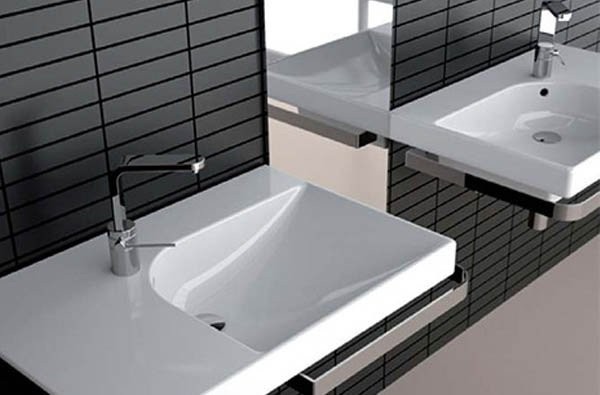 Раковина Hatria Grandangolo DX Y0YD01 75, без готовых отверстий под смеситель