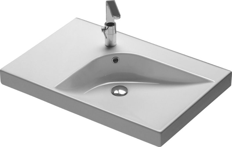 Раковина Hatria Grandangolo DX Y0YD01 75, без готовых отверстий под смеситель