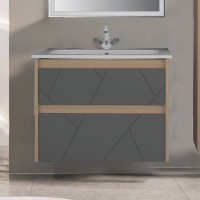 Тумба с раковиной ASB-Mebel Диана 75 серый глянец Тумба с раковиной ASB-Mebel Диана 75 серый глянец