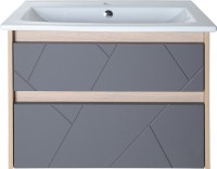 Тумба с раковиной ASB-Mebel Диана 75 серый глянец Тумба с раковиной ASB-Mebel Диана 75 серый глянец