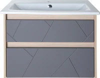 Тумба с раковиной ASB-Mebel Диана 75 серый глянец Тумба с раковиной ASB-Mebel Диана 75 серый глянец