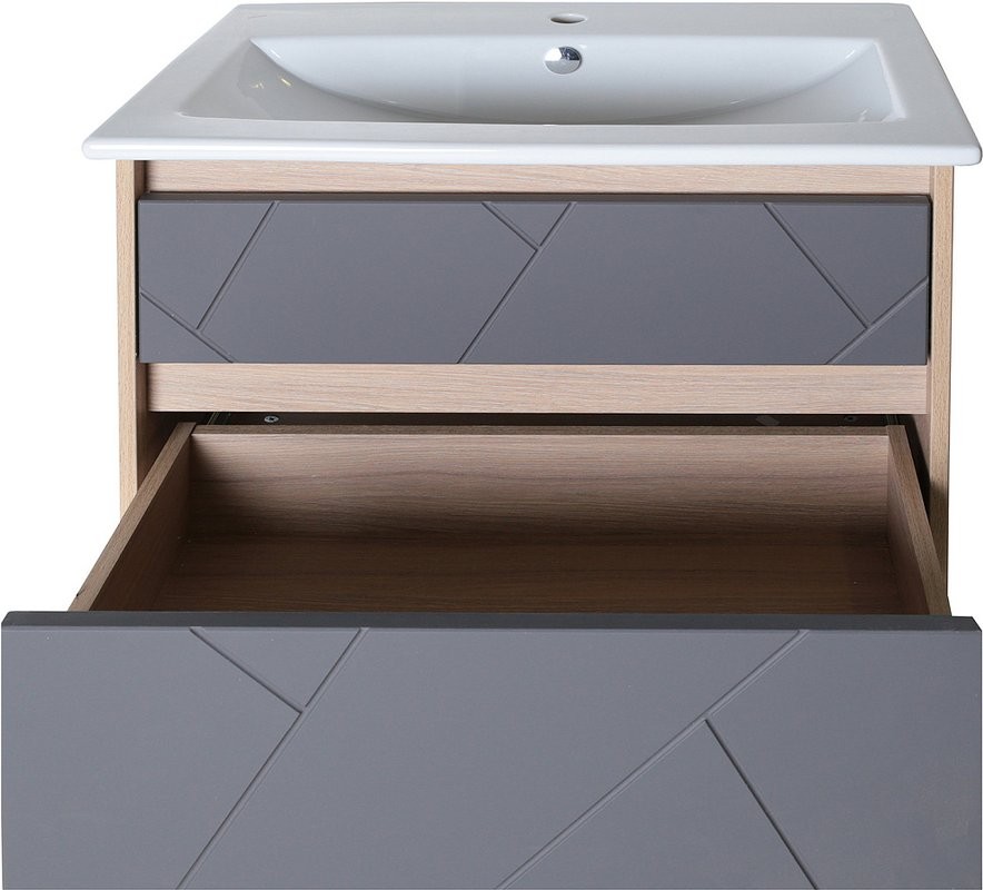 Тумба с раковиной ASB-Mebel Диана 75 серый глянец