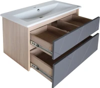 Тумба с раковиной ASB-Mebel Диана 75 серый глянец Тумба с раковиной ASB-Mebel Диана 75 серый глянец