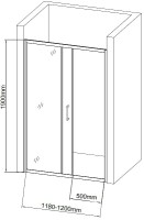 Душевая дверь в нишу Aquanet SD-1200A 120 см