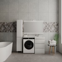 Мебель для ванной комнаты Style Line Даллас 110 Люкс Plus R напольная, белая, 3 ящика