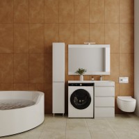 Мебель для ванной комнаты Style Line Даллас 110 Люкс Plus R напольная, белая, 3 ящика