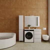 Мебель для ванной комнаты Style Line Даллас 110 Люкс Plus R напольная, белая, 3 ящика