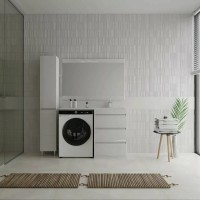 Мебель для ванной комнаты Style Line Даллас 110 Люкс Plus R напольная, белая, 3 ящика