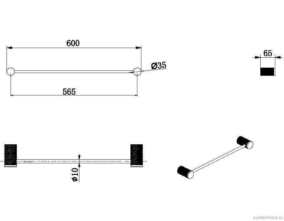 Держатель для полотенец Allen Brau Priority 6.31D11-BN брашированный никель