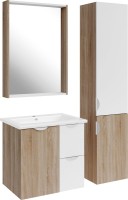 Тумба с раковиной ASB-Mebel Лавре 60 дуб бардолино, белый