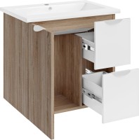 Тумба с раковиной ASB-Mebel Лавре 60 дуб бардолино, белый