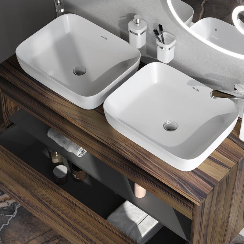 Мебель для ванной комнаты AM.PM Func 120 дуб крафт, со столешницей, раковина M8FWCC10510WG