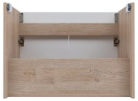 Тумба под раковину без столешницы Aquanet Оптима 80 подвесная, дуб светлый, белый сатин