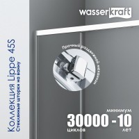 Шторка на ванну Wasserkraft Lippe 45S02-170