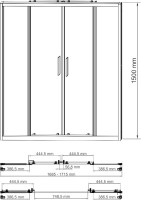 Шторка на ванну Wasserkraft Lippe 45S02-170