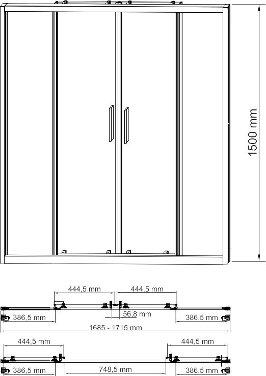Шторка на ванну Wasserkraft Lippe 45S02-170