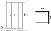 Душевая кабина Grossman Elegance GR250Q 100х100 см, без крыши