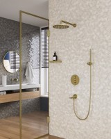 Душевой комплект Timo Saona SX-2379/17SM С ВНУТРЕННЕЙ ЧАСТЬЮ, золото матовое